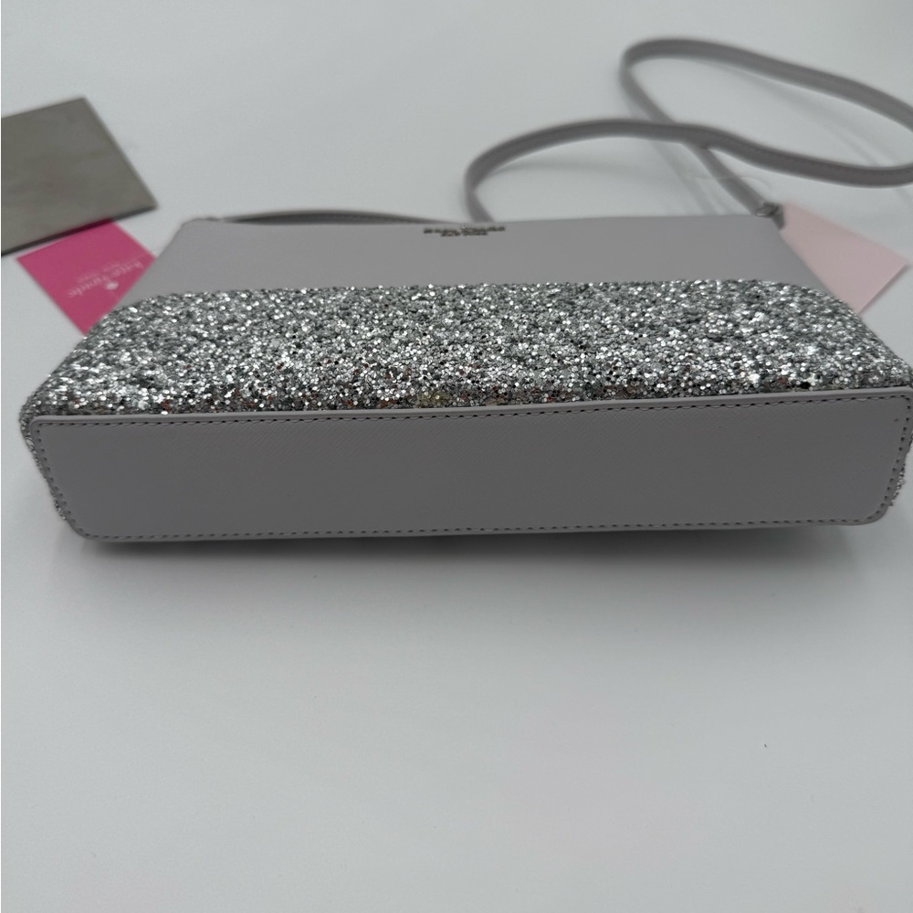 kate spade Light Gray Crossbody with Silver Glitter Base - Picture 9 of 11